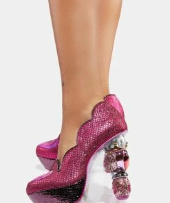 Irregular Choice Pink Charming Heart Heels