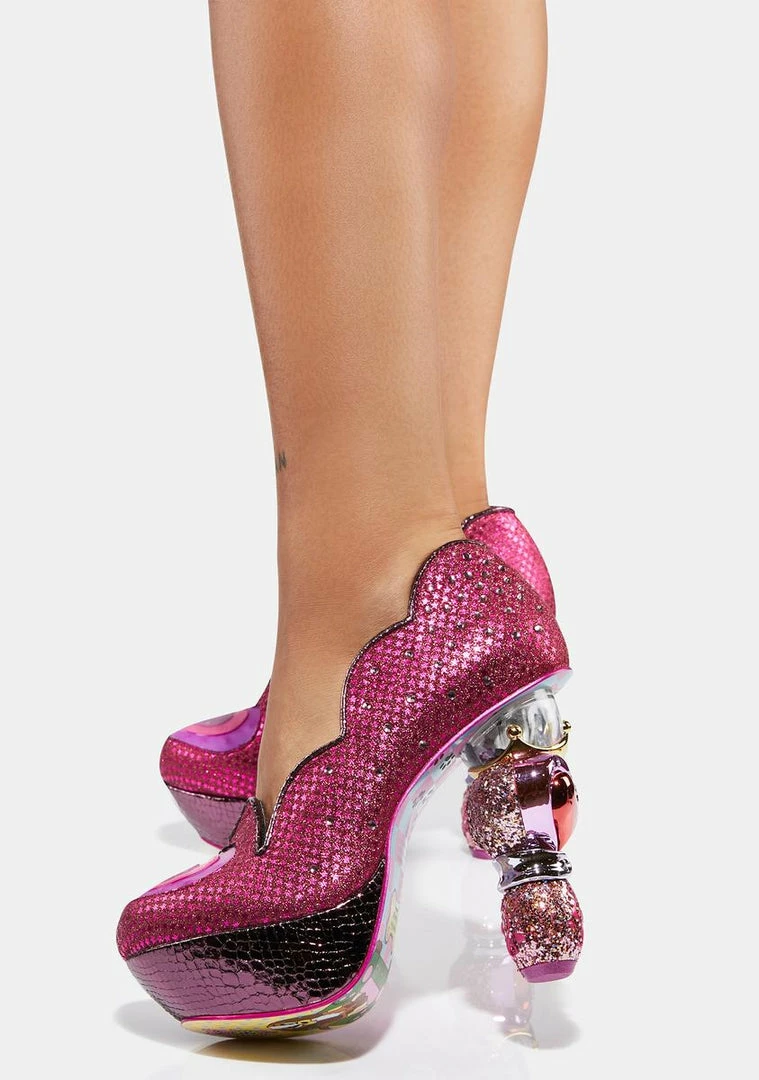 Best Pirce β€οΈ Irregular Choice Pink Charming Heart π Heels π₯° 2 Irregular Choice Pink Charming Heart Heels