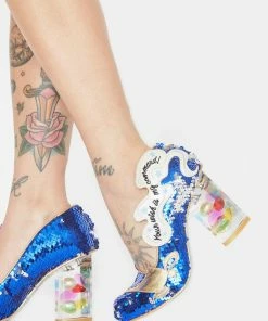 Irregular Choice You Rubbed Sequin Heels