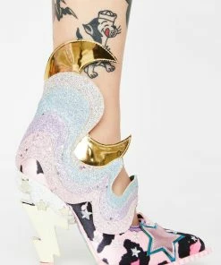 Irregular Choice Gold Galactic Thunder Heels