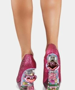 Best Pirce β€οΈ Irregular Choice Pink Charming Heart π Heels π₯° 7 Irregular Choice Pink Charming Heart Heels