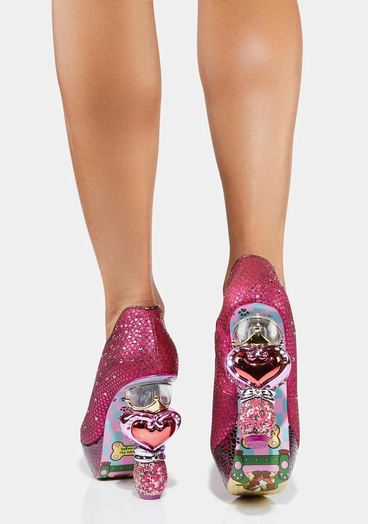 Best Pirce β€οΈ Irregular Choice Pink Charming Heart π Heels π₯° 4 Irregular Choice Pink Charming Heart Heels