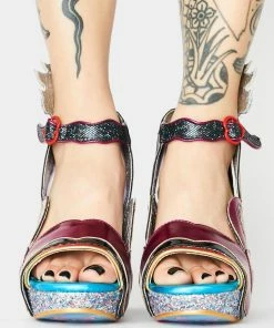 Irregular Choice Elegant Evil Ursula Peep Toe Heels