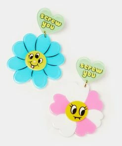 Irregular Choice Feral Flowers Earrings Drop Earrings