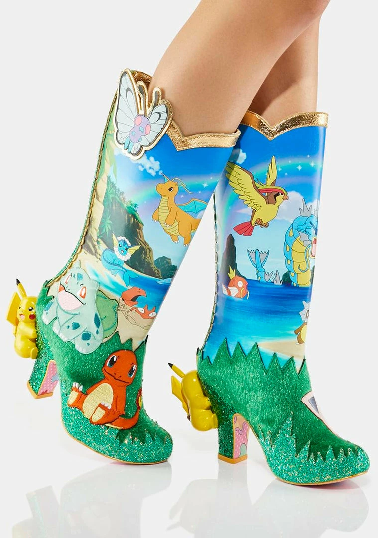 Buy 🧨 Irregular Choice Pokemon Beach Day 🥾 Boots ✨ 3 Irregular Choice Pokemon Beach Day Boots