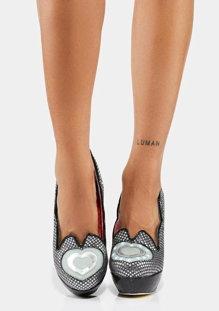Best Pirce β¨ Irregular Choice Black Charming Heart π Heels β 3 Irregular Choice Black Charming Heart Heels