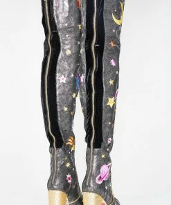 Cheapest 🎁 Irregular Choice Satine Thigh High 🥾 Boots 🥾 Boots & Booties 🌟 8 Irregular Choice Satine Thigh High Boots Boots & Booties