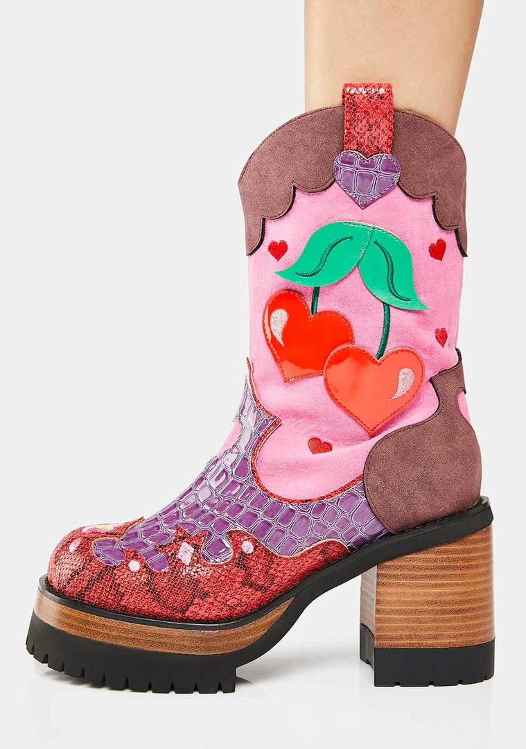 Cheap π― Irregular Choice Cherry Lovin Cowboy π₯Ύ Boots π 2 Irregular Choice Cherry Lovin Cowboy Boots