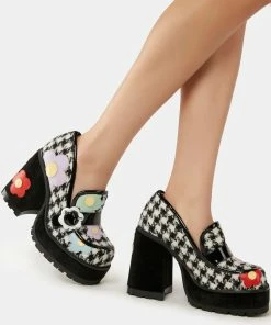 Irregular Choice Black Your Answer Do Platform Heels