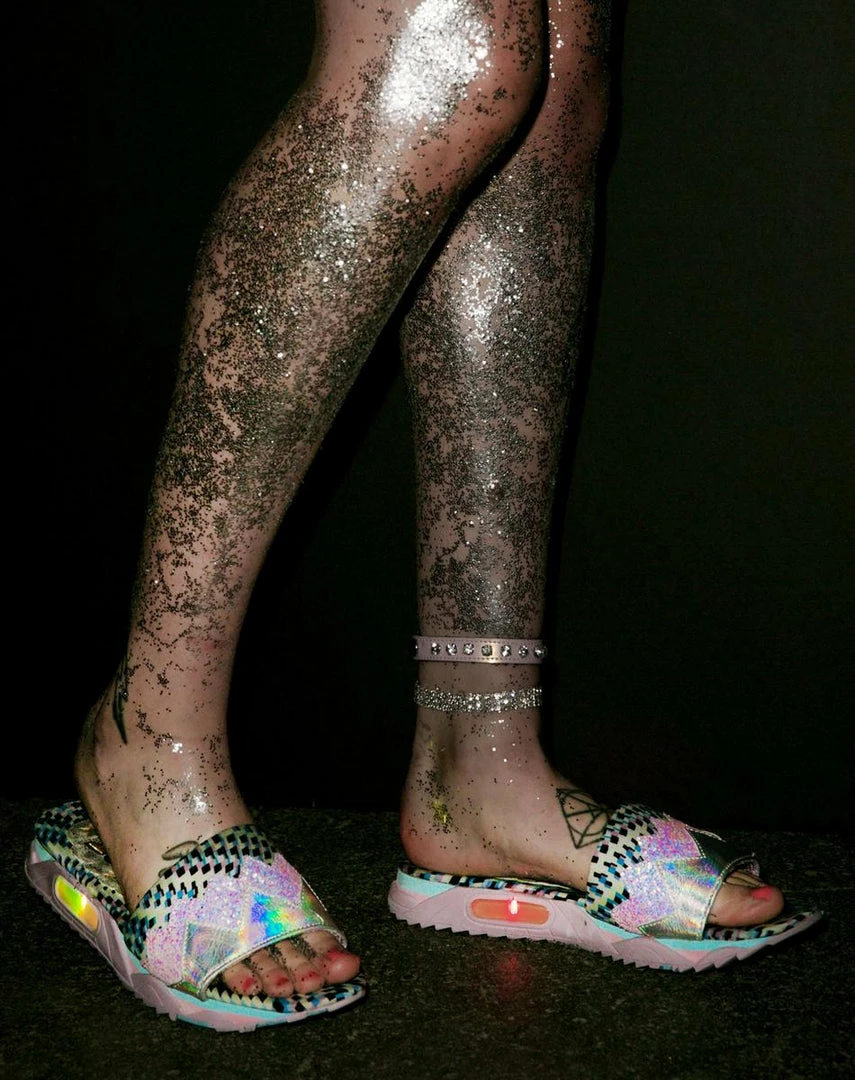 Deals 🥰 Irregular Choice Flats Slide Away Light Up 🩴 Sandals 🤩 2 Irregular Choice Flats Slide Away Light Up Sandals