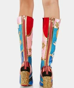 Irregular Choice Running Around Knee-High Boots