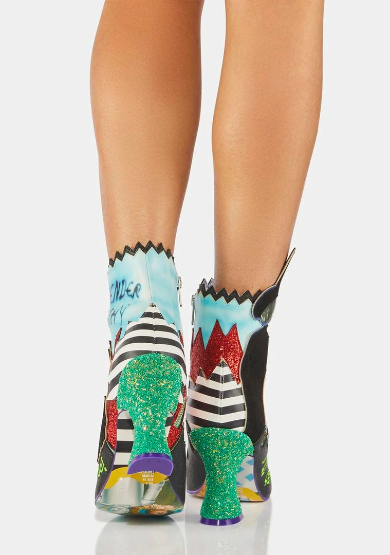 Best Pirce 👏 Irregular Choice 🥾 Boots & Booties Green With Evil Ankle 🥾 Boots ✨ 4 Irregular Choice Boots & Booties Green With Evil Ankle Boots