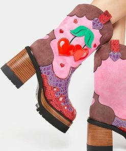 Cheap π― Irregular Choice Cherry Lovin Cowboy π₯Ύ Boots π 9 Irregular Choice Cherry Lovin Cowboy Boots