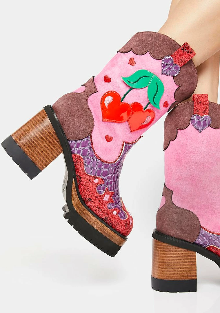 Cheap π― Irregular Choice Cherry Lovin Cowboy π₯Ύ Boots π 5 Irregular Choice Cherry Lovin Cowboy Boots