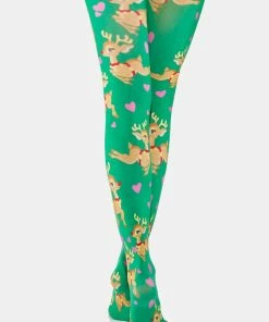 New π Irregular Choice 𧦠Socks & Tights Rad Reindeer Tights π 5 Irregular Choice Socks & Tights Rad Reindeer Tights