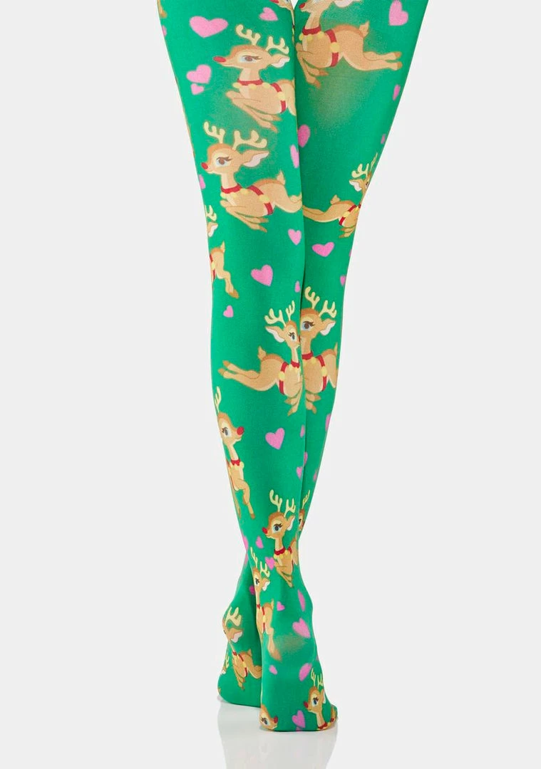 New π Irregular Choice 𧦠Socks & Tights Rad Reindeer Tights π 3 Irregular Choice Socks & Tights Rad Reindeer Tights