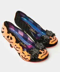 Irregular Choice Pumpkin Carving Pumps Faux Leather Heels