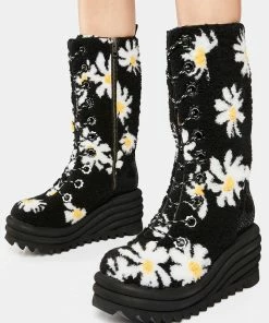 Irregular Choice Black Gimme A Boost Platform Boots