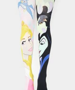 Irregular Choice Socks & Tights Dark Vs. Light Printed Tights