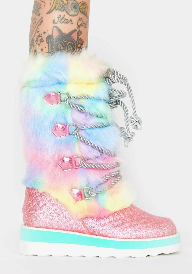 New 🧨 Irregular Choice Cheese And Beans Moon 🥾 Boots ⌛ 2 Irregular Choice Cheese And Beans Moon Boots