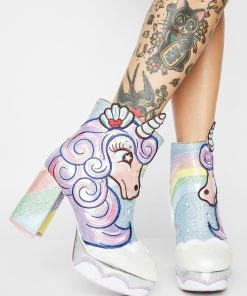 Irregular Choice Daisy Dreams Glitter Boots