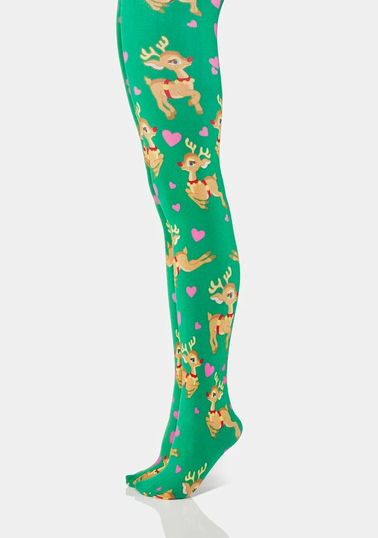 New π Irregular Choice 𧦠Socks & Tights Rad Reindeer Tights π 2 Irregular Choice Socks & Tights Rad Reindeer Tights