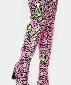 Irregular Choice Hot Stuff Sequin Thigh Highs Boots