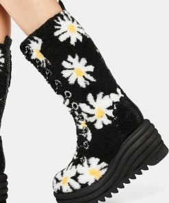 Irregular Choice Black Gimme A Boost Platform Boots