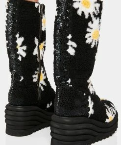 Irregular Choice Black Gimme A Boost Platform Boots