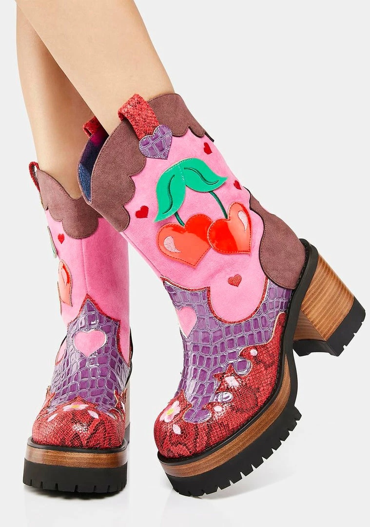 Cheap π― Irregular Choice Cherry Lovin Cowboy π₯Ύ Boots π 1 Irregular Choice Cherry Lovin Cowboy Boots