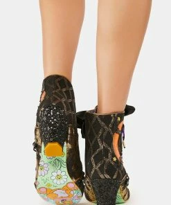Irregular Choice Kitty In The Moon Booties Heeled Boots