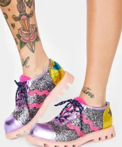 Irregular Choice Lilac Chaos Carol Oxfords
