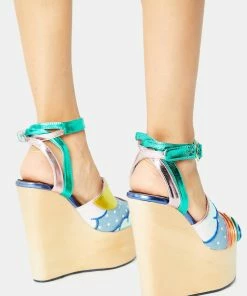 Promo ✔️ Irregular Choice Funshine Wedge Wedges ⭐ 7 Irregular Choice Funshine Wedge Wedges