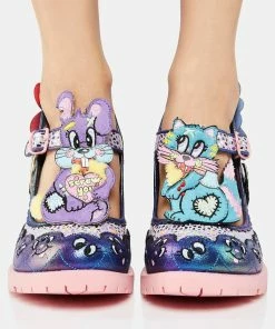 Irregular Choice Evil Daisy Block Heels