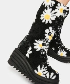 Irregular Choice Black Gimme A Boost Platform Boots