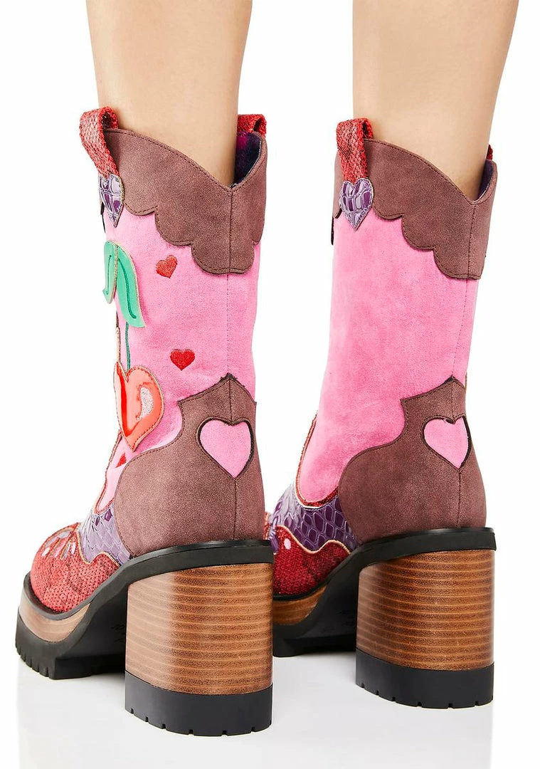 Cheap π― Irregular Choice Cherry Lovin Cowboy π₯Ύ Boots π 4 Irregular Choice Cherry Lovin Cowboy Boots