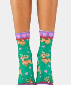 Irregular Choice Rad Reindeer Socks Ankle Socks