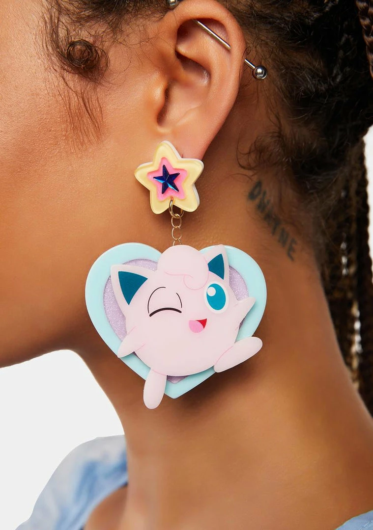 New π€© Irregular Choice Charming Jigglypuff Drop Earrings Jewelry π 1 Irregular Choice Charming Jigglypuff Drop Earrings Jewelry