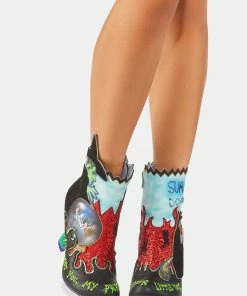 Best Pirce 👏 Irregular Choice 🥾 Boots & Booties Green With Evil Ankle 🥾 Boots ✨ 6 Irregular Choice Boots & Booties Green With Evil Ankle Boots