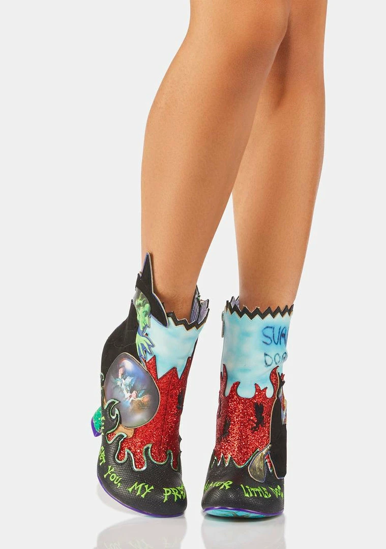 Best Pirce 👏 Irregular Choice 🥾 Boots & Booties Green With Evil Ankle 🥾 Boots ✨ 3 Irregular Choice Boots & Booties Green With Evil Ankle Boots