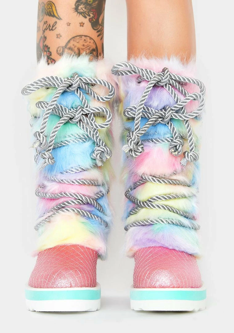 New 🧨 Irregular Choice Cheese And Beans Moon 🥾 Boots ⌛ 3 Irregular Choice Cheese And Beans Moon Boots