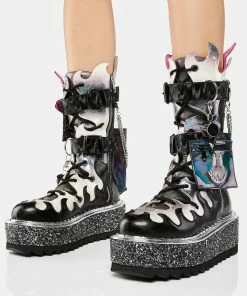 Irregular Choice Super Hot Light Up Platform Boots
