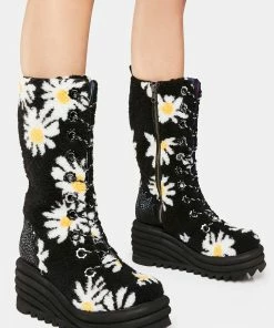 Irregular Choice Black Gimme A Boost Platform Boots