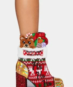 Irregular Choice Stuffed Stockings Ankle Boots