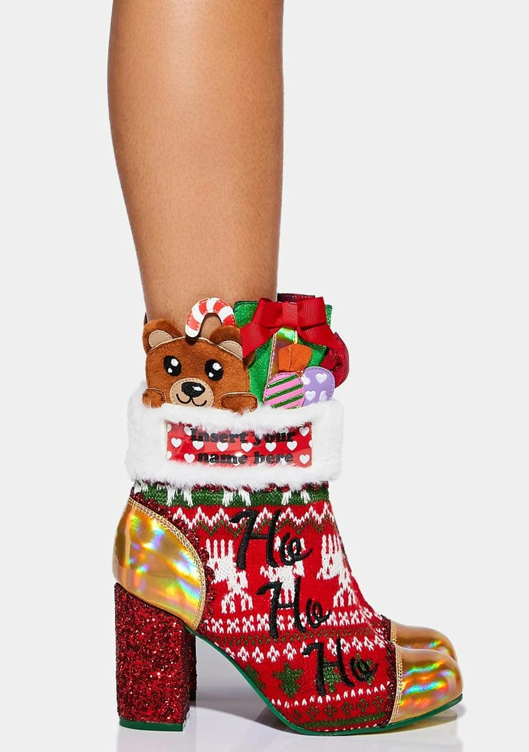 Deals π Irregular Choice Stuffed Stockings Ankle π₯Ύ Boots π 1 Irregular Choice Stuffed Stockings Ankle Boots