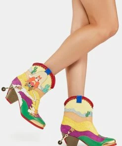 Irregular Choice Heeled Boots Beep! Beep! Cowboy Boots