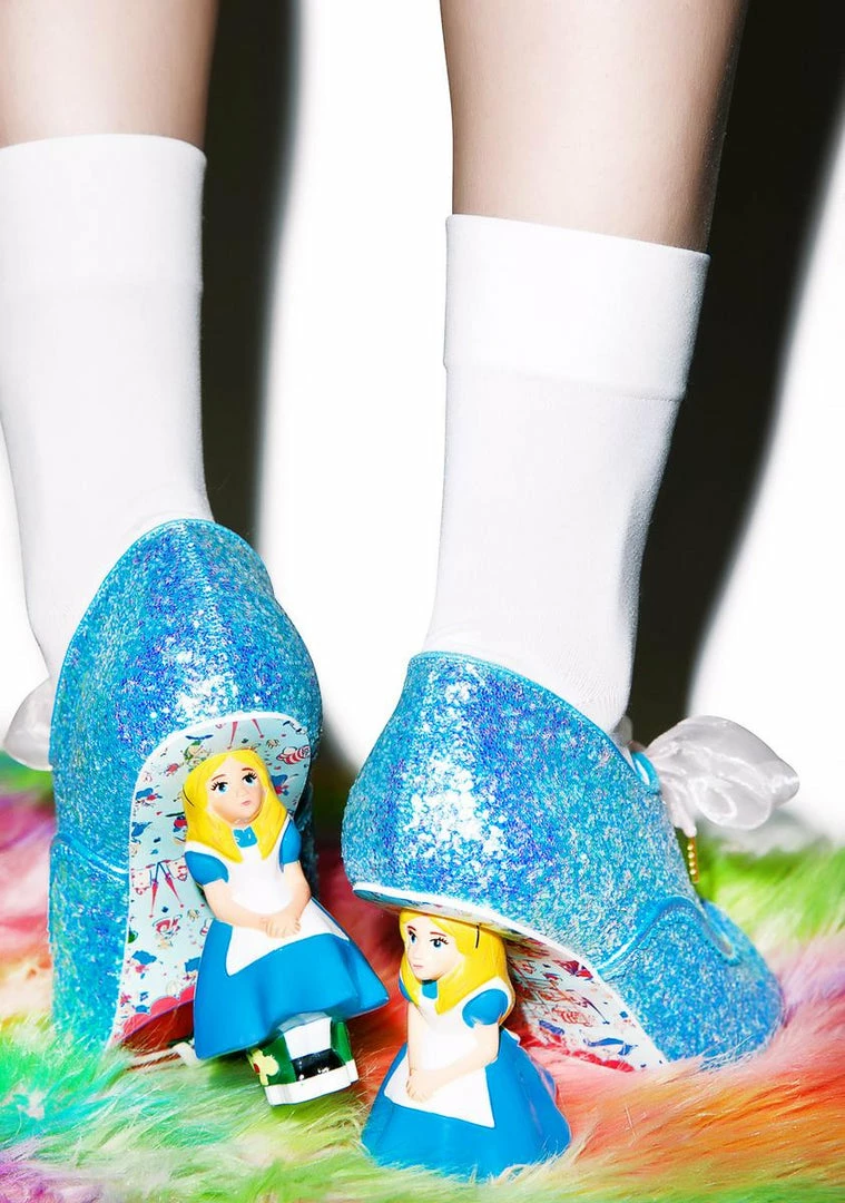 Budget π Irregular Choice Tea With Alice Glitter Heel π 3 Irregular Choice Tea With Alice Glitter Heel