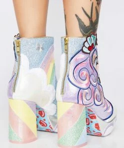 Wholesale 👏 Irregular Choice Daisy Dreams Glitter 🥾 Boots 🧨 7 Irregular Choice Daisy Dreams Glitter Boots