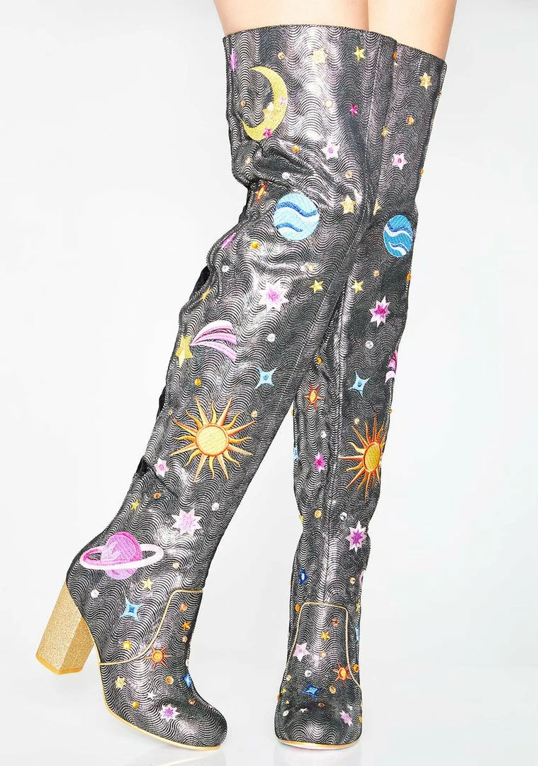 Cheapest 🎁 Irregular Choice Satine Thigh High 🥾 Boots 🥾 Boots & Booties 🌟 5 Irregular Choice Satine Thigh High Boots Boots & Booties