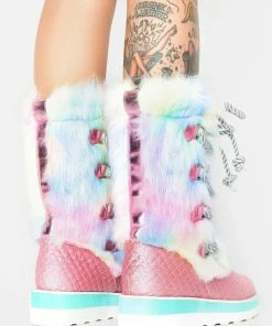 New 🧨 Irregular Choice Cheese And Beans Moon 🥾 Boots ⌛ 7 Irregular Choice Cheese And Beans Moon Boots